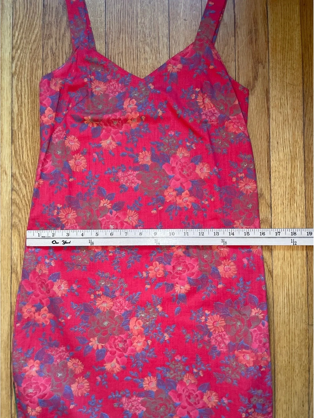 Vintage 70s Liberty House Sun Babies Hawaii Red Floral Midi Dress Set XS Boho